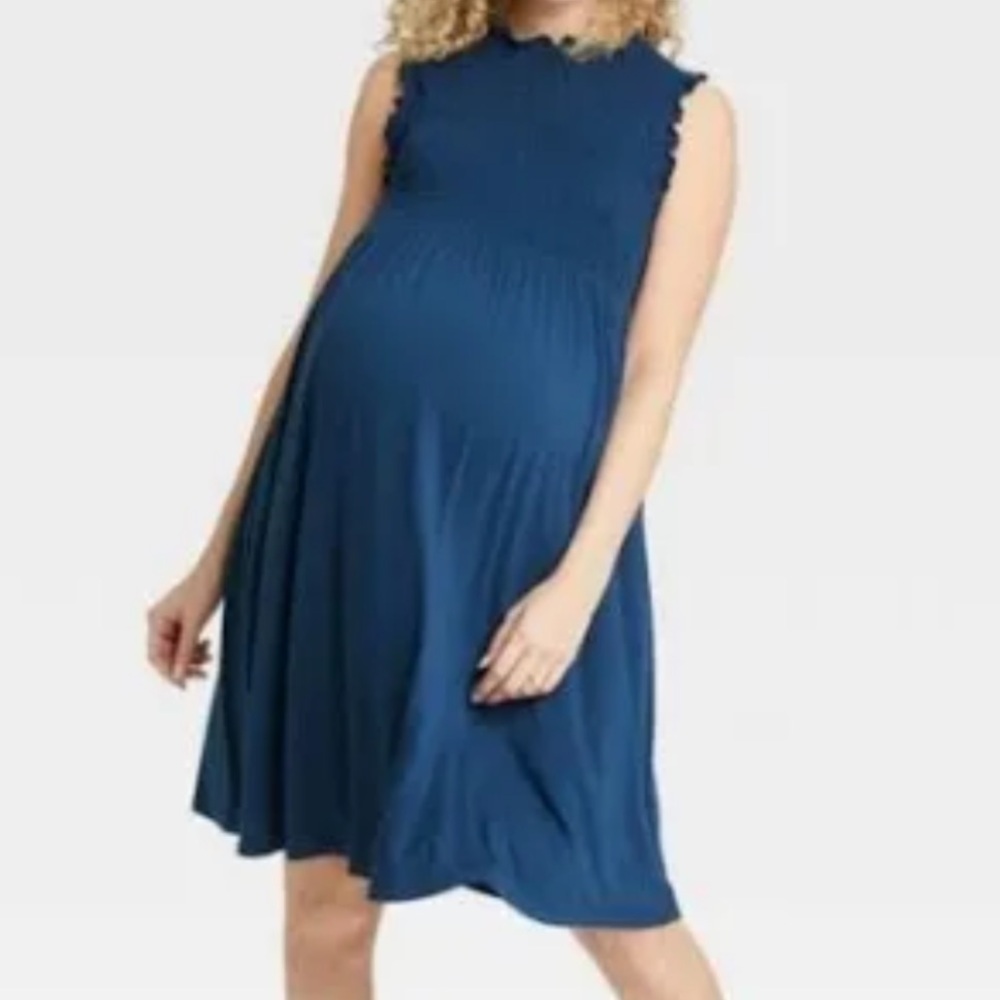 Women’s Navy Blue Maternity Dress